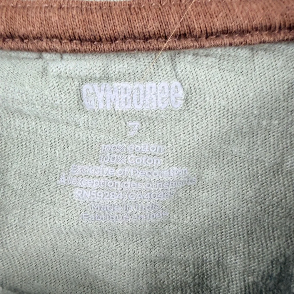 Gymboree Boys Sage Green Zebra Muscle Tank Top Size 7
